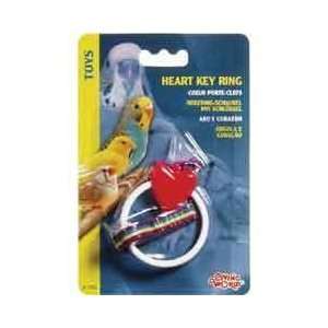    Living World Bird Cage Toy Heart Key Ring: Kitchen & Dining