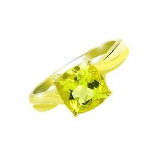  9ct Yellow Gold Verde Quartz Ring Size 6 Jewelry