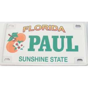  Paul Bicycle License Plate with Green Letters Everything 