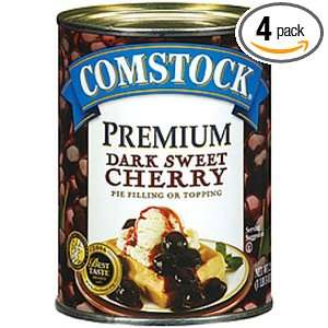 Comstock Premium Fruit Dark Sweet Cherry Pie Filling and Topping, 21 