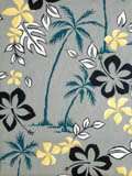   Fabric 100% Cotton 1/2 yard 44 wide PARADISE, TROPICAL gray  