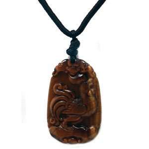  Tigers Eye Crystal Pendant   Rooster 
