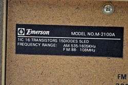 Emerson Stereo 8 Track Turntable Record Player AM FM Receiver  