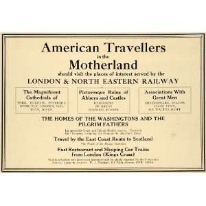  1923 Ad London North Eastern Railway England Train Tour 