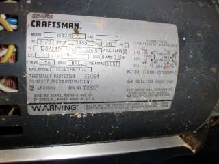  Craftsman 10 Table Saw 3 HP with Stand Contractor Series Model 