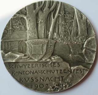 Switzerland Shooting Silver Medal 1902 Kussnacht Schwyz  