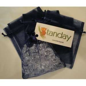    Tanday 100 Navy Blue Organza Gift Bags 5x7 