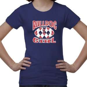  Louisiana Tech Bulldogs Youth Argyle Girl T Shirt   Royal 