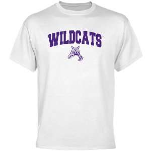  Abilene Christian University Wildcats White Logo Arch T 