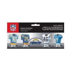  NFL San Diego Chargers 4 Pack Uniform Magnet Set Sports 