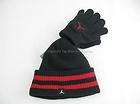 Boys 8 20 Nike Air Jordan Jumpman Black Beanie & Gloves Set Winter 