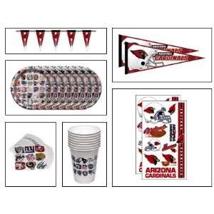 Arizona Cardinals Gold Football Theme Party Supplies Package  