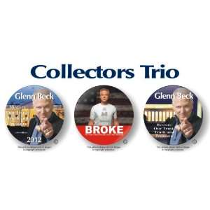  Glenn Beck Broke Restore Our Trust Book Cover Button Trio 