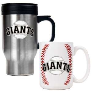 Francisco Giants MLB Stainless Steel Travel Mug & Gameball Ceramic Mug 