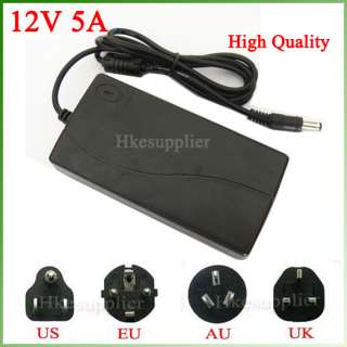 AC 100 240V To DC 12V5A 60W Power Supply Adapter Cord  