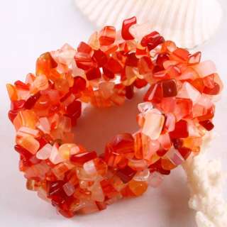 Red Agate Chips Band Bangle Bracelet one piece. We have many similar 