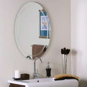 Frameless Oval Wall Bathroom Mirror