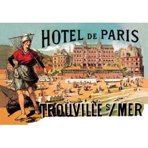  Hotel de Paris Trouville sur Mer 28x42 Giclee on Canvas 