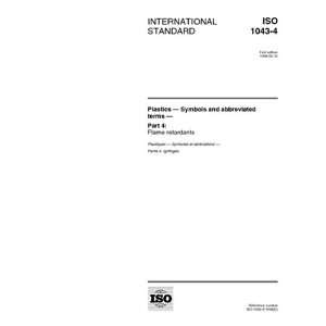   abbreviated terms   Part 4 Flame retardants ISO TC 61/SC 1 Books