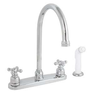    Free Two Handle Kitchen Faucet with Spray, Chrome: Home Improvement