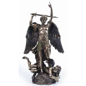  Bronze St. Michael Defeating The Devil Statue 8433: Home 