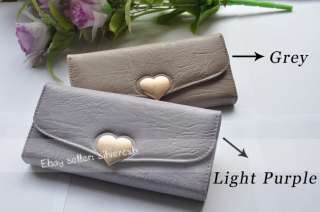 Women’s PU Leather Clutch Wallet Purse Handbag Bag Loving Heart 