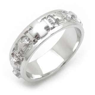 Rosary Ring Sterling Silver Christian Ring RS032  