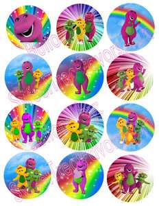 BARNEY BABY BOP Party Supplies 12 PINS Buttons FAVORS Treats Birthday 