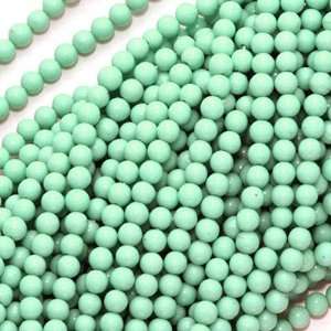 Turquoise Stabilized Tiny 2.5mm Round Beads / 16 Inch Strand