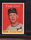 1959 Topps 9 Paul Giel EX EX C111837  