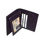 BLACK 2 IN 1 LEATHER MONEY CLIP & Bifold ID Wallet NEW