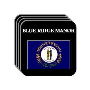   Flag   BLUE RIDGE MANOR, Kentucky (KY) Set of 4 Mini Mousepad Coasters