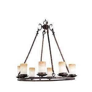  Notre Dame Oily Bronze Eight Candle Chandelier