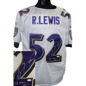  Ray Lewis signed Baltimore Ravens White Authentic Style 