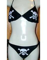 Jolly Roger Skull & Crossbones String Bikini Pirate