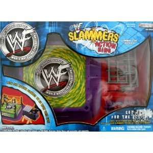  WWE WWF SLAMMERS ACTION RING, CAGE & TITLE BELT For 3 Inch Figures 