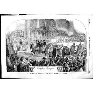  1853 SCENE MARRIAGE CEREMONY NOTRE DAME ALTAR FRANCE