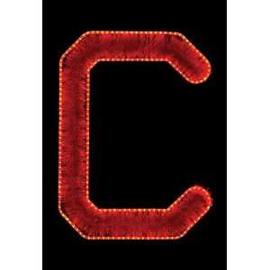  Lighted Holiday Display 1563 Red C Red Capital Letter C 