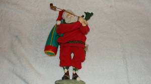 Santa Playing Golf Figurine 12 Inches Tall China  
