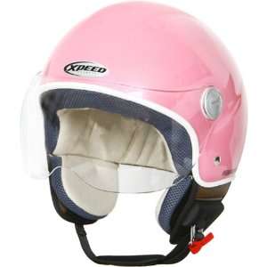   Solid XF207 Harley Cruiser Motorcycle Helmet   Pearl Pink / X Large