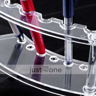Plastic 6 slot Pen Jewelry Display Holder Stand Rack  
