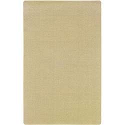 Solid Natural Cream Wool Rug (8 x 10)  