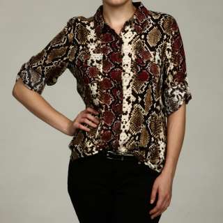 Calvin Klein Womens Rolled Sleeve Shirt  Overstock