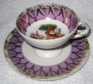 Royal Vienna Demitasse Cup & Saucer, Violet/Purple  