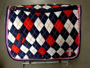 HORSE NAVY RED PINK QUILTED ENGLISH SADDLE PAD TACK  