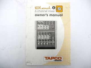 TAPCO BY MACKIE BLEND 6 6CH CHANNEL COMPACT PRO AUDIO MIXER W/ POWER 
