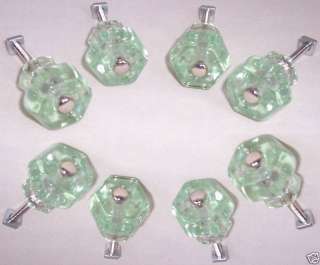 LOTS of 8 BEST ANTIQUE Type DEPRESSION GLASS KNOBS  