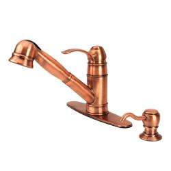 Fontaine Designer Pullout Antique Copper Kitchen Faucet  Overstock 
