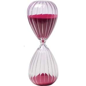 120 Minute 2 Hour Hot Pink Sand Hourglass Timer Modern  