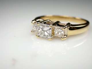   STONE PRINCES CUT DIAMOND PAST PRESENT FUTURE ENGAGEMENT RING  